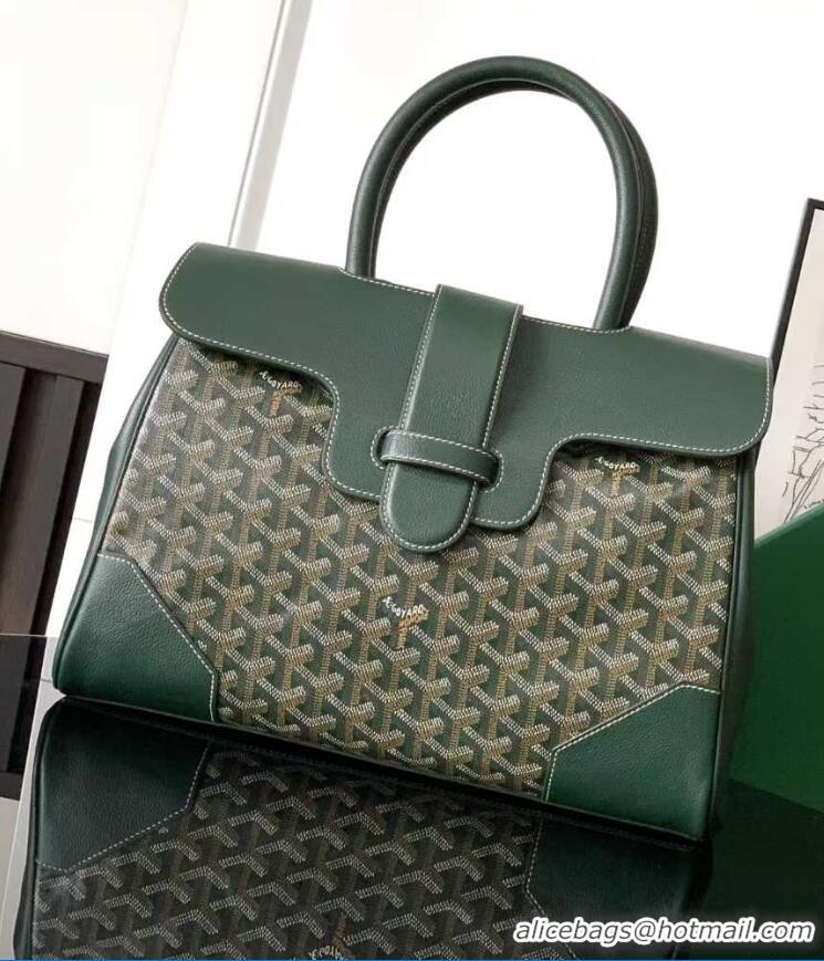 Super Quality New Fashion Goyard Saigon Tote Bag GY11011 Dark Green