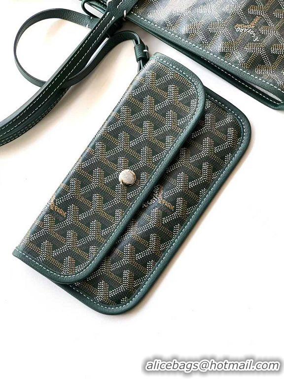 Top Grade Goyard Original St Louis Tote PM 18212 Dark Green