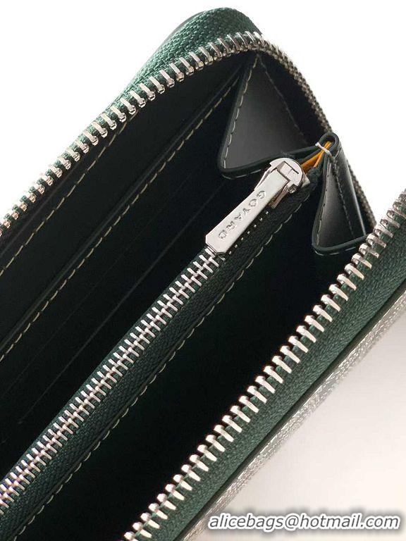 Best Design Goyard Original Zippy Organizer Wallet 020111 Dark Green