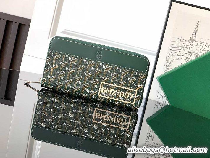 Best Design Goyard Original Zippy Organizer Wallet 020111 Dark Green