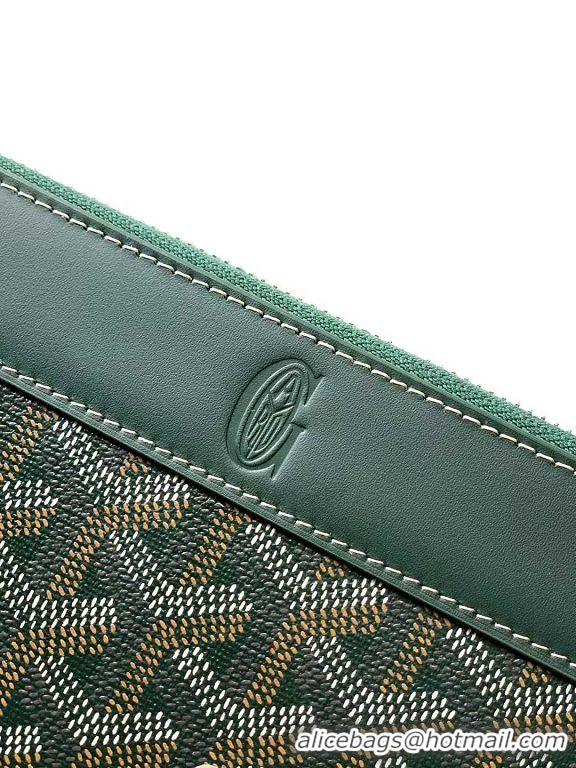 Best Design Goyard Original Zippy Organizer Wallet 020111 Dark Green