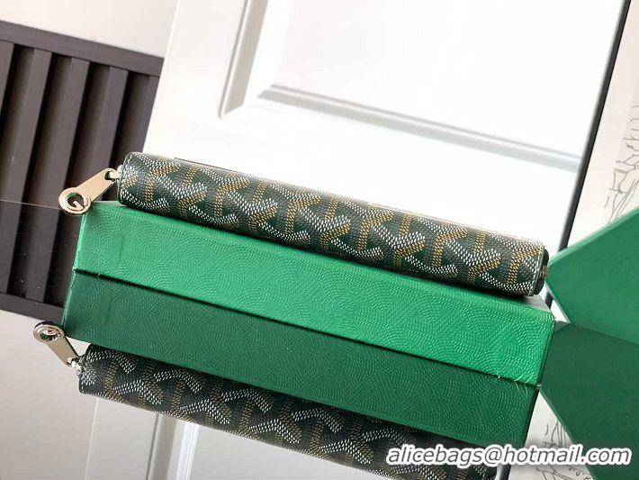 Best Design Goyard Original Zippy Organizer Wallet 020111 Dark Green