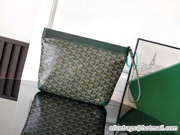 Luxury Discount Goyard Original Conti Clutch Bag 8811 Dark Green
