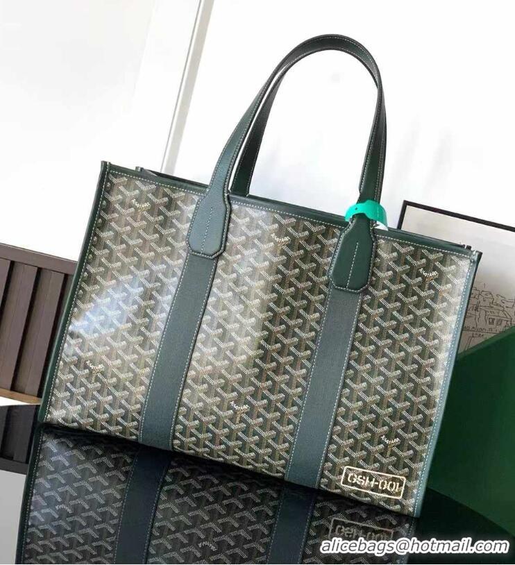 Best Quality Goyard Villette Jacquard Tote Bag GM G8113 Dark Green