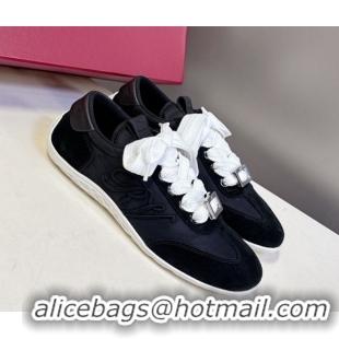 Luxurious Roger Vivier Viv Low Sneakers in Suede and Fabric RV121209 Black 2026