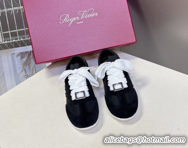 Luxurious Roger Vivier Viv Low Sneakers in Suede and Fabric RV121209 Black 2026