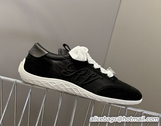 Luxurious Roger Vivier Viv Low Sneakers in Suede and Fabric RV121209 Black 2026