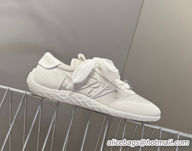 Top Grade Roger Vivier Viv Low Sneakers in Suede and Fabric RV121209 Grey 2026