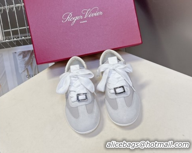 Top Grade Roger Vivier Viv Low Sneakers in Suede and Fabric RV121209 Grey 2026