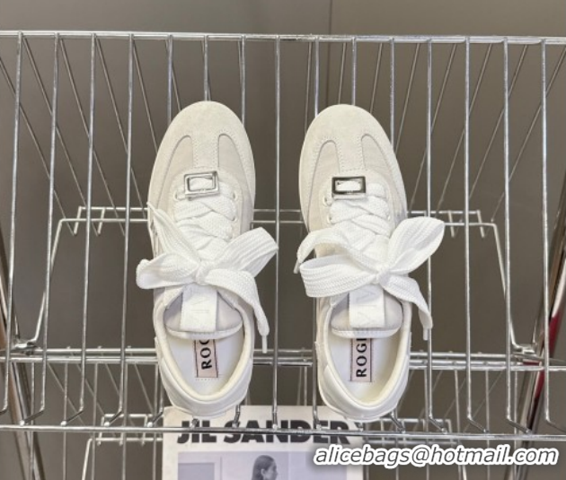 Top Grade Roger Vivier Viv Low Sneakers in Suede and Fabric RV121209 Grey 2026