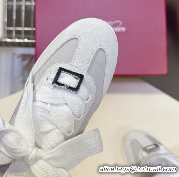 Top Grade Roger Vivier Viv Low Sneakers in Suede and Fabric RV121209 Grey 2026