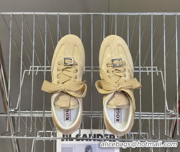 Pretty Style Roger Vivier Viv Low Sneakers in Suede and Fabric RV121209 Beige 2026