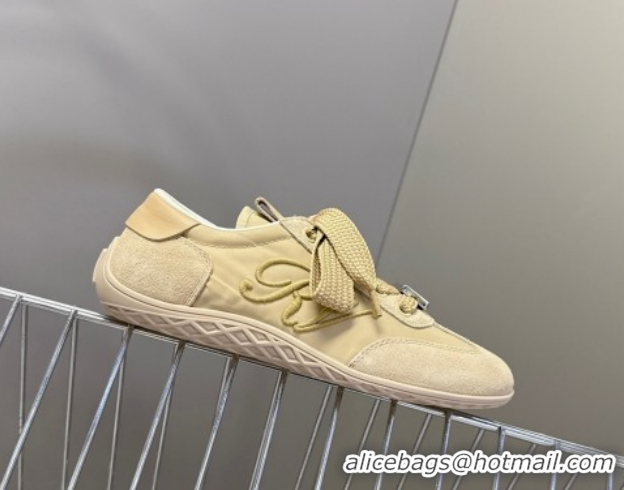 Pretty Style Roger Vivier Viv Low Sneakers in Suede and Fabric RV121209 Beige 2026