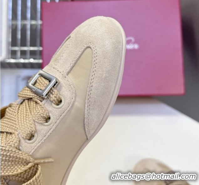 Pretty Style Roger Vivier Viv Low Sneakers in Suede and Fabric RV121209 Beige 2026
