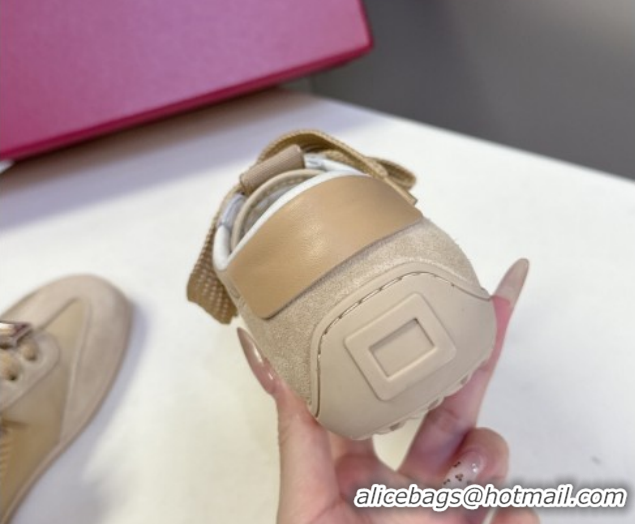 Pretty Style Roger Vivier Viv Low Sneakers in Suede and Fabric RV121209 Beige 2026