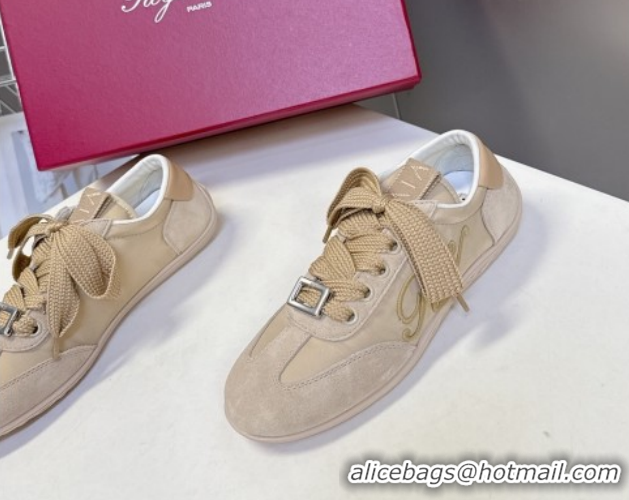 Pretty Style Roger Vivier Viv Low Sneakers in Suede and Fabric RV121209 Beige 2026