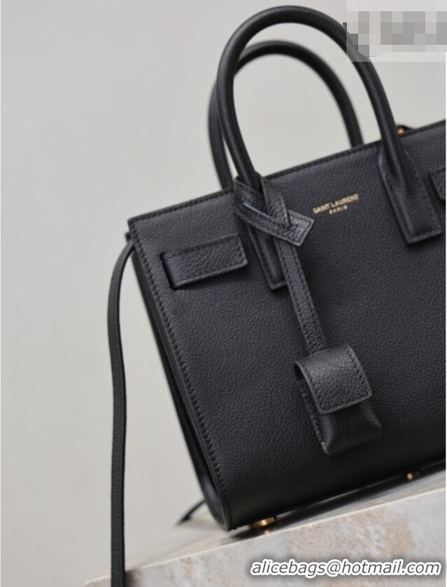 Inexpensive Saint Laurent Sac De Jour Nano Tote bag in Grained Calfskin 717440 Black 2026