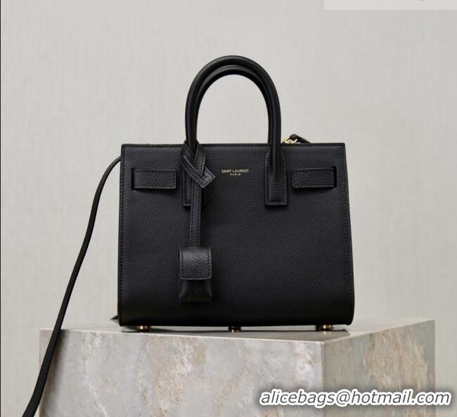Inexpensive Saint Laurent Sac De Jour Nano Tote bag in Grained Calfskin 717440 Black 2026
