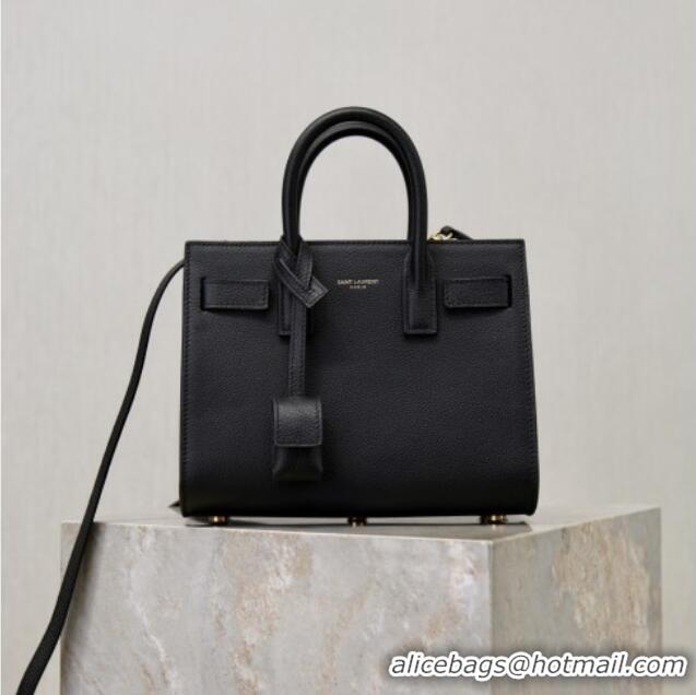 Inexpensive Saint Laurent Sac De Jour Nano Tote bag in Grained Calfskin 717440 Black 2026