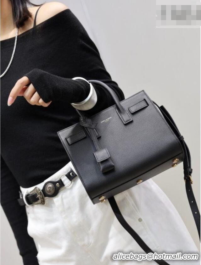 Inexpensive Saint Laurent Sac De Jour Nano Tote bag in Grained Calfskin 717440 Black 2026