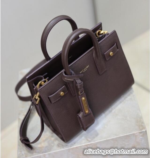 Famous Brand Saint Laurent Sac De Jour Nano Tote bag in Grained Calfskin 717440 Coffee 2026