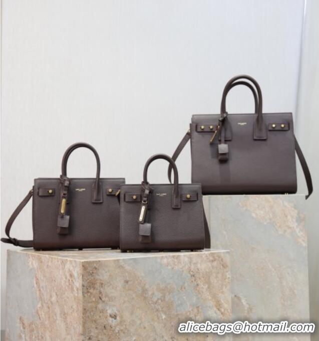 Famous Brand Saint Laurent Sac De Jour Nano Tote bag in Grained Calfskin 717440 Coffee 2026
