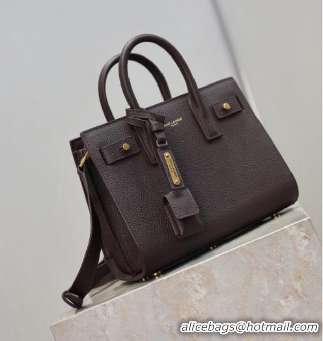 Famous Brand Saint Laurent Sac De Jour Nano Tote bag in Grained Calfskin 717440 Coffee 2026
