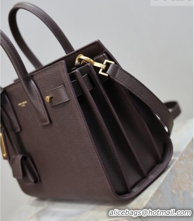 Promotional Saint Laurent Sac De Jour Baby Tote bag in Grained Leather 421863/477477 Coffee 2026