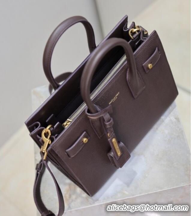 Promotional Saint Laurent Sac De Jour Baby Tote bag in Grained Leather 421863/477477 Coffee 2026