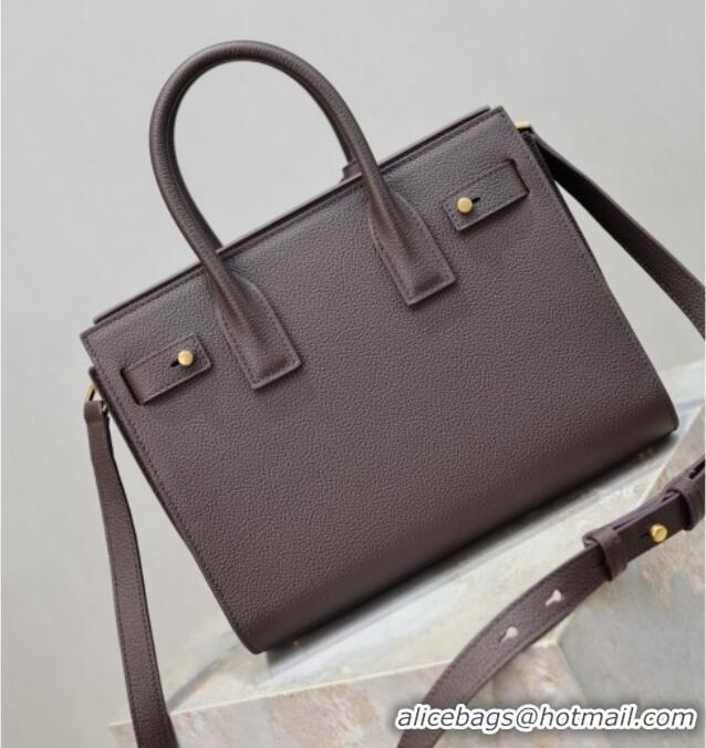 Promotional Saint Laurent Sac De Jour Baby Tote bag in Grained Leather 421863/477477 Coffee 2026
