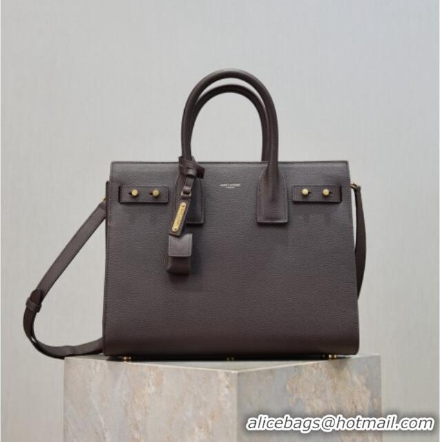 Best Price Saint Laurent Sac De Jour Small Tote bag in Grained Leather 378299 Coffee 2026