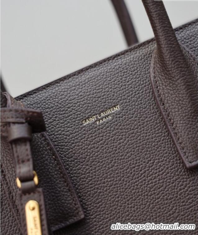 Best Price Saint Laurent Sac De Jour Small Tote bag in Grained Leather 378299 Coffee 2026