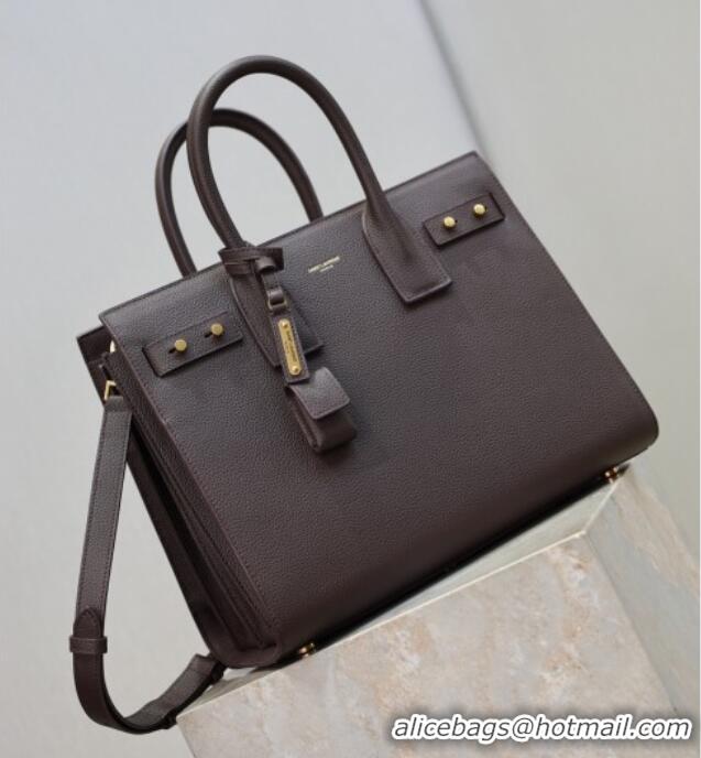 Best Price Saint Laurent Sac De Jour Small Tote bag in Grained Leather 378299 Coffee 2026