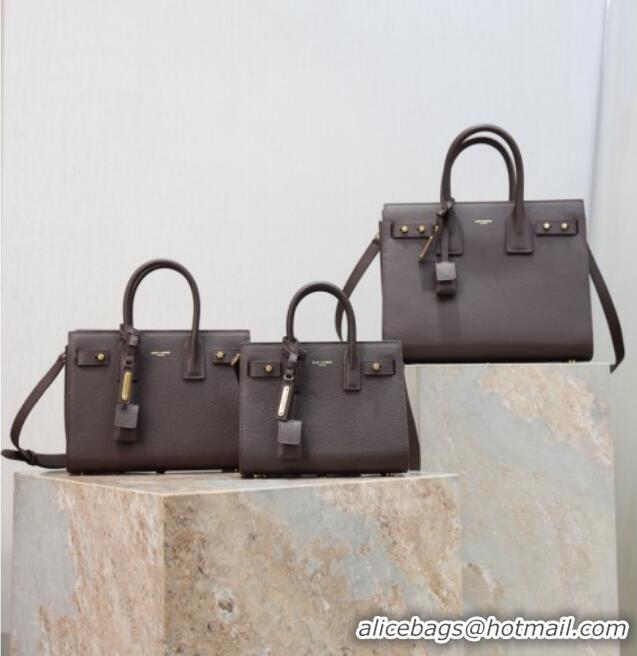 Best Price Saint Laurent Sac De Jour Small Tote bag in Grained Leather 378299 Coffee 2026