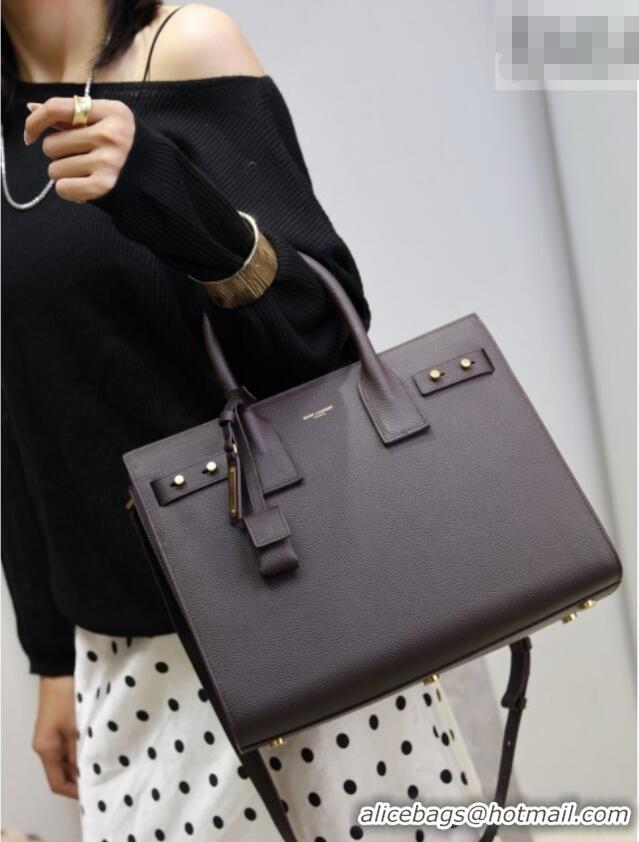 Best Price Saint Laurent Sac De Jour Small Tote bag in Grained Leather 378299 Coffee 2026