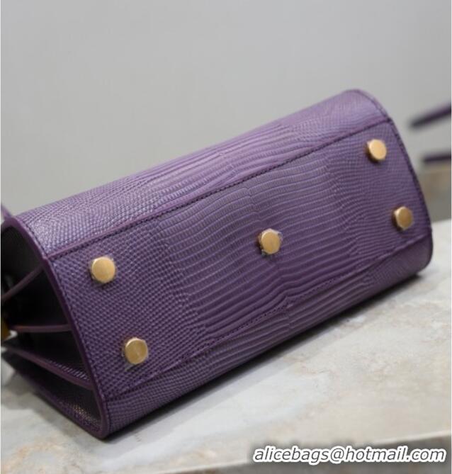 Promotional Saint Laurent Sac De Jour Nano Tote bag in Lizard Calfskin 717440 Purple 2026