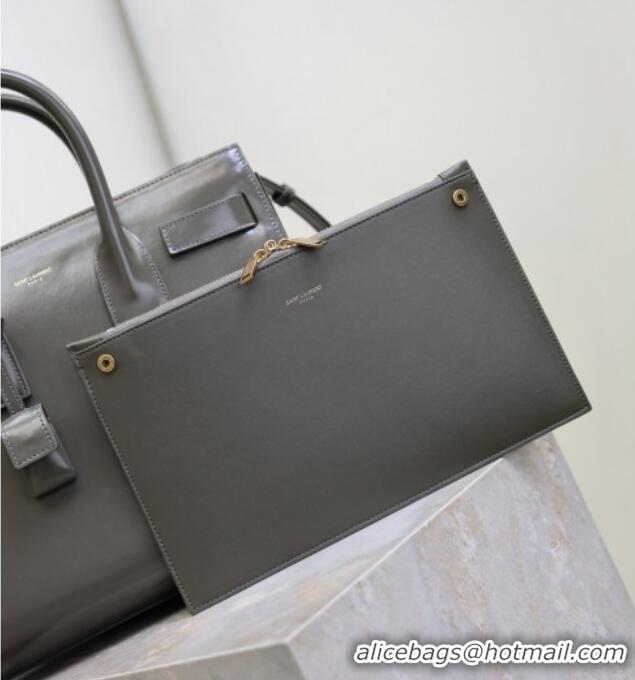 Luxury Cheap Saint Laurent Sac De Jour Small Tote bag in Calfskin 378299 Grey 2026