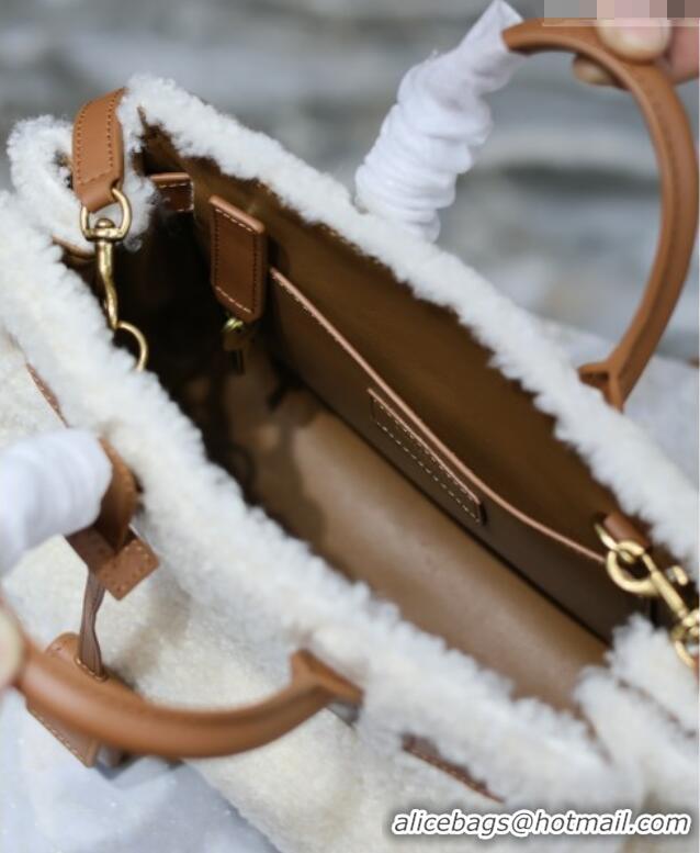 Top Grade Saint Laurent Sac De Jour Nano Tote bag in Shearling & Calfskin 717439 Brown 2026