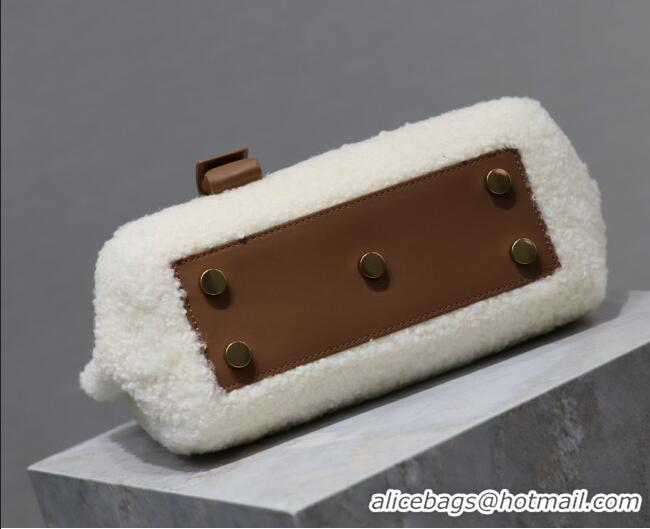 Top Grade Saint Laurent Sac De Jour Nano Tote bag in Shearling & Calfskin 717439 Brown 2026
