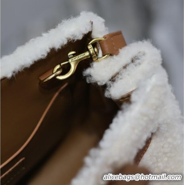 Top Grade Saint Laurent Sac De Jour Nano Tote bag in Shearling & Calfskin 717439 Brown 2026