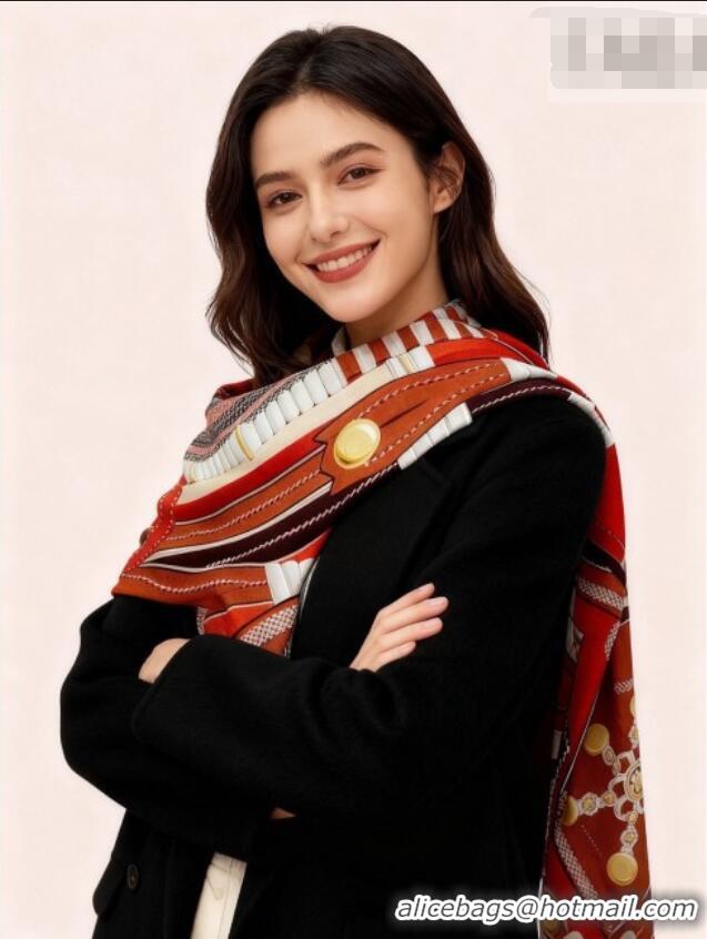 Luxury Discount Hermes Cashmere & Silk Shawl 140x140cm Scarf H11201 Brown 2026