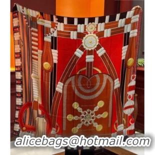 Trendy Design Hermes Cashmere & Silk Shawl 140x140cm Scarf H11201 Orange 2026