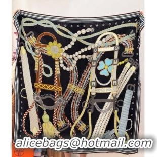 Buy Discount Hermes Cashmere & Silk Shawl Scarf 135x136cm H11205 Black 2026