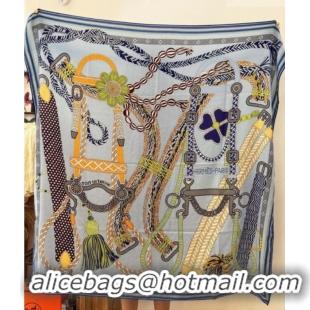 New Fashion Hermes Cashmere & Silk Shawl Scarf 135x136cm H11206 Blue 2026
