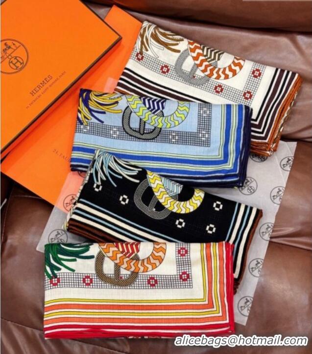 New Fashion Hermes Cashmere & Silk Shawl Scarf 135x136cm H11206 Blue 2026