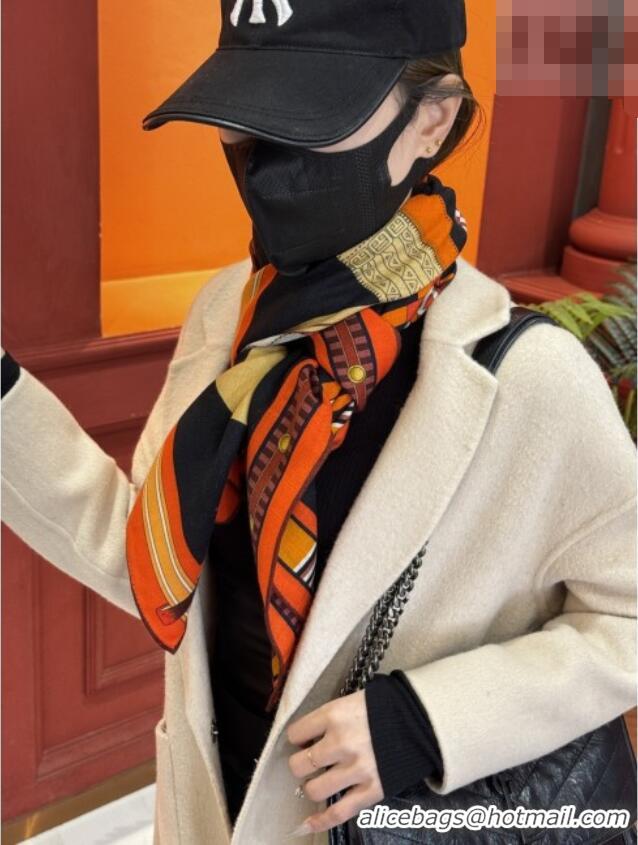 Best Price Hermes Cashmere & Silk Shawl 140x140cm Scarf H11210 Black 2026