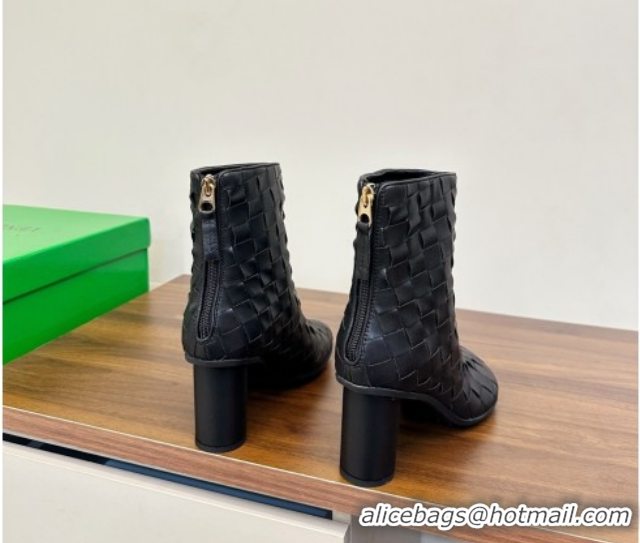 Buy Luxury Bottega Veneta Intrecciato Leather Atomic Ankle Boots 8cm Black 1206047 2026
