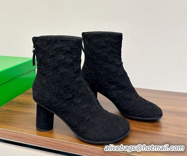 Grade Quality Bottega Veneta Intrecciato Suede Atomic Ankle Boots 8cm Black 1206049 2026