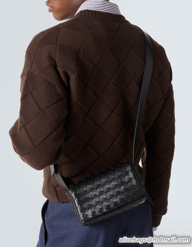 Best Quality Bottega Veneta Intrecciato Mini Leather Crossbody Bag 23902 Black