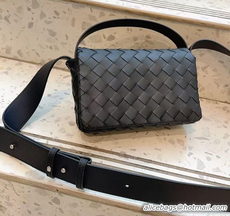 Best Quality Bottega Veneta Intrecciato Mini Leather Crossbody Bag 23902 Black